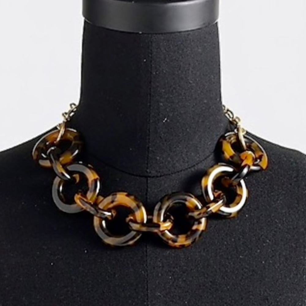 Jcrew, tortoise, link necklace NWT